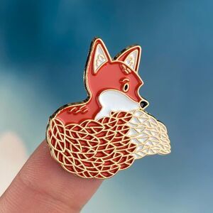 Fox Enamel Pin/ Brooch Lapel